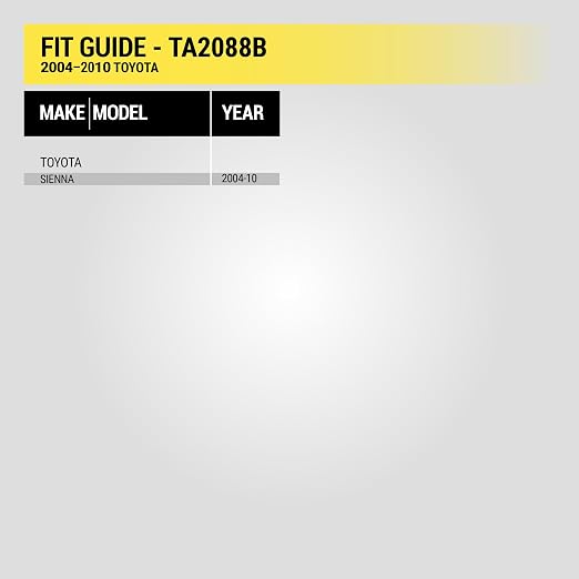 TA2088B Double DIN Radio Install Dash Kit Compatible with Select 2004-2010 Toyota Sienna Minivan - Aftermarket Car Stereo Installation Kit - Factory Match - See Guide in Images for Vehicle Fit