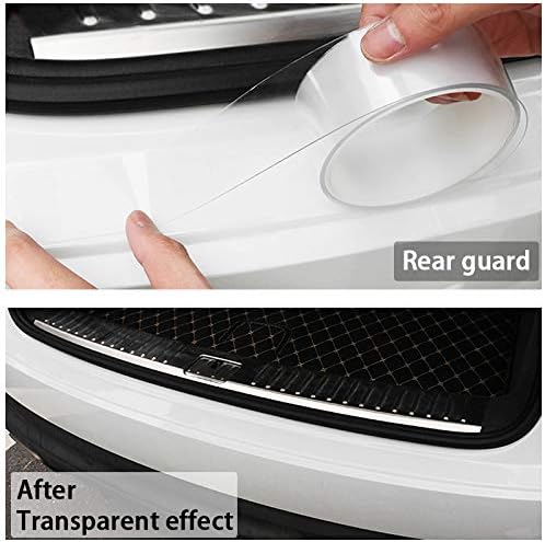 Universal Car Door Edge Guard, 4In x 33Ft Door Sill Protector, Automotive Anti-Collision Strip for Car Door Edge/Front and Rear Bumper/Door Sill Protector, Transparent