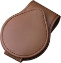 Car Visor Sunglasses Holder, Magnetic Vehicle Sun Visor Eyeglasses Hanger Ticket Card Holder Clip, Auto Interior Sunvisor Glasses Mounter Organizer, Universal for Vehicles (Brown)