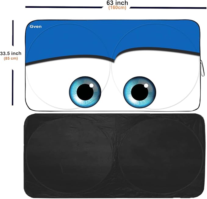 Windshield Sun Shades Car Sun Shade Protector Blocks UV Rays for Full-Size Sedan & SUV, Mid-Size SUV, Sports Cars, Wagon and Mid-Size Pickup Truck Car Accessories (Blue,L)