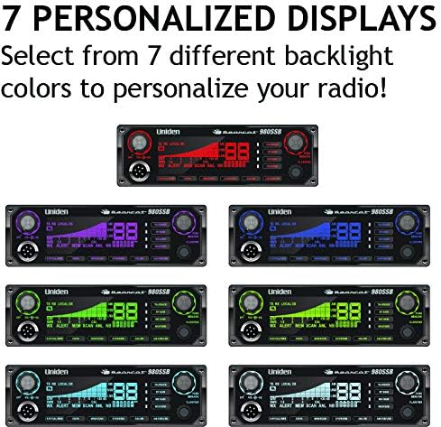BEARCAT 980 40- Channel SSB CB Radio with Sideband NOAA WeatherBand,7- Color Digital Display PA/CB Switch and Noise Cancelling Mic, Wireless Mic Compatible