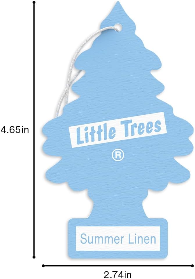 Car Air Freshener | Hanging Tree Provides Long Lasting Scent for Auto and Home | 24 Air Fresheners |Summer Linen