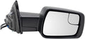 Passenger Side Mirror Power Heated Turn Signal Blind Spot Indicator Puddle Light Power Folding Textured Black Compatible with 2019-2022 Ram 1500 CH1321473