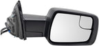 Passenger Side Mirror Power Heated Turn Signal Blind Spot Indicator Puddle Light Power Folding Textured Black Compatible with 2019-2022 Ram 1500 CH1321473