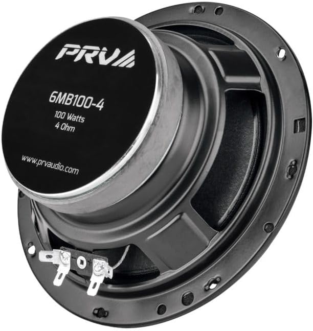 6.5 Inch Car Speakers 200 Watts 4 Ohm, 6MB100-4 Factory Replacement Car Door Speakers (Pair) Shallow Profile