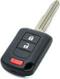 OEM Electronic 3-Button Remote Head Key Fob Compatible with 2016-2024 Mitsubishi Outlander Sport (FCC ID: OUCJ166N, P/N: 6370B944)