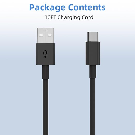 2Pack 10FT USB to USB C Fast Charging Cable for iPhone 17 16 15 Charger Cord, for Apple for iPhone 17 16 15/Pro/Pro Max/Plus Long Type C Car Carplay Cord for iPad Pro 12.9/11 for Android(Black)