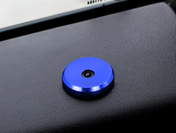 4pcs Sports Blue Aluminum Decorative Door Lock Indicator Light Cap Covers Compatible with Porsche Cayenne Panamera Macan