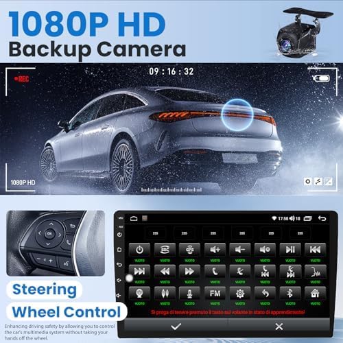 [4Core+64GB] Car Radio Stereo for Jeep Patriot Compass 2010 2011 2012 2013 2014 2015 2016: 10" 1280 * 800 HD Touch Screen Replacement with CarPlay Android Auto Bluetooth Backup Camera 5GWIFI GPS
