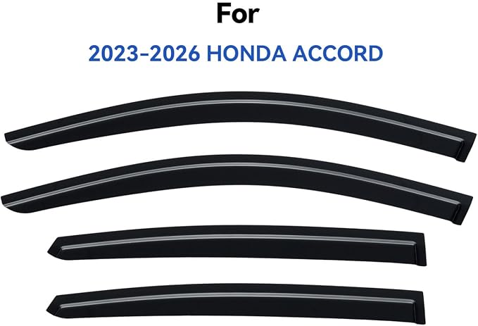 Window Visors Rain Guards for Honda Accord 2023 2024 2025 2026, Out-Channel Window Vent Wind Deflectors Visors Shades for 23 24 25 26 Accord