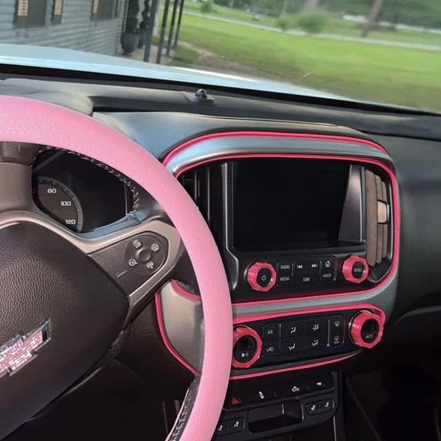 TIKUN TECH Pink Car Interior Decorative Molding Door Panel Dashboard Gap Trim Strip (10Ft)