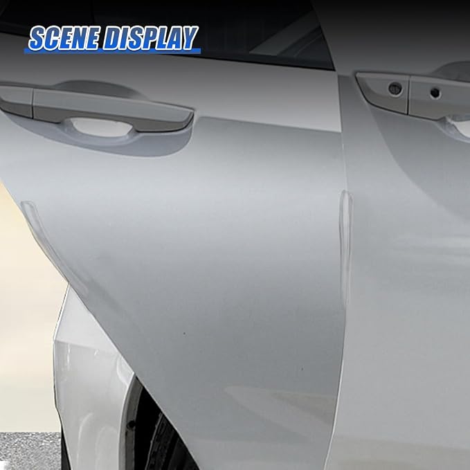 Craedli 4PCS Car Door Corner Edge Guards, Anti-Collision Auto Side Door Edge Trim Sticker, Universal Self-Adhesive Anti-Rub Vehicle Exterior Protector Decoration for SUV Pickup Truck (Clear)