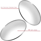 4 Pack 3" Blind Spot Mirrors, Aluminum Frame Glass Convex Rear View Blind Spot Mirrors For Pick-up Truck, SUV, Van, Large Vehicle