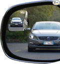 Frameless Blind Spot Mirror for Cars - 2 Pack HD Glass Convex Rear View Mirror, 360° Rotate Sway Adjustable Side Mirror for SUV, Truck, Van - Driving Safety Accessories