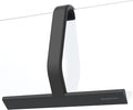 JustHang Shower Squeegee for Glass Doors, All-One-Piece Wider 12" Silicone Squeegee with Built-in Hook for Window, Mirror, Tile Wall, Car, Streak-Free Bathroom Cleaner Tool, 12-Inch Black