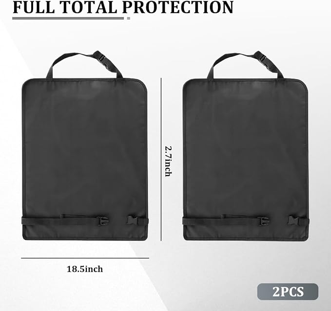 Car Kick Mat Back Seat Protector, Stain-Resistant Backseat Protector Cover to Protect from Dirt Scratches, Automotive Interior Seat Back Kick Pad for Kid, Universal for Vehicles