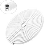 Fekey&JF Car Door Edge Guards, 10FT U-Shape Rubber Seal, Universal Automotive Door Protector, No Glue Required, White