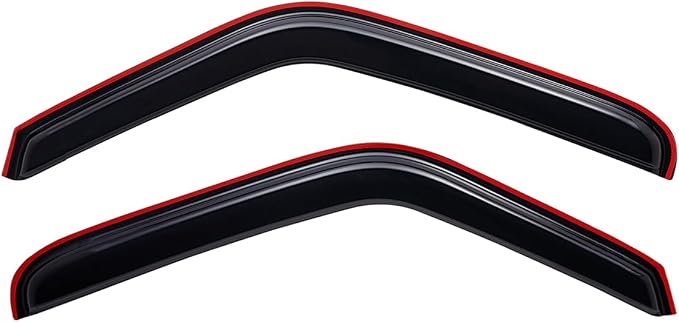Extra Durable Clip-on in-Channel Auto Vent Window Visor, Fit 2007-2026 Ford E-Series Econoline Vans E-150/E-250/E-350/E-450 Super Duty, UV Protect Rain Guard Wind Deflector, Smoke, 2Pcs