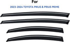 Window Visors Rain Guards for 2023 2024 2025 2026 Toyota Prius & Prius Prime, Out-Channel Window Vent Wind Deflectors Visors Shades