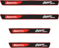 4PCS Car Door Sill Protectors, Sporty Style Anti-Scratch Self Adhesive Vehicle Door Sill Guard, Automotive Entry Edge Step Threshold Protection, Universal for SUV Motorhome Truck