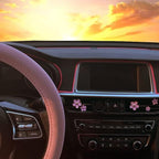 TIKUN TECH Pink Car Interior Decorative Molding Door Panel Dashboard Gap Trim Strip (10Ft)