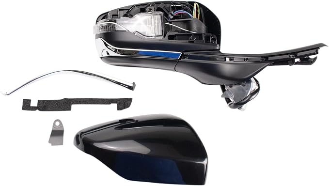 Driver and Passenger Side Mirror Set Power Heated Manual Folding Smooth Black Compatible with 2020-2022 Subaru Outback Legacy SU1320181 SU1321181