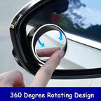 2Pcs Blind Spot Car Mirror, Automotive Side Blindspot Mirror for Car, 2.2" Round Car Rearview Mirror Accessories 360 Degree Rotating Vacuum Suction Cup for Cars, Suv, Van and Trucks (Black)