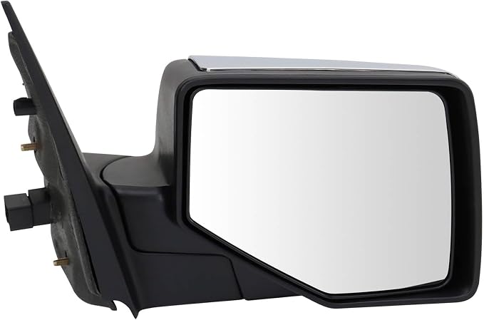 Passenger Side Power Mirror Chrome Cover Puddle Light Smooth Black Compatible with 2006-2010 Ford Explorer 2007-2010 Explorer Sport Trac FO1321417