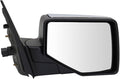 Passenger Side Power Mirror Chrome Cover Puddle Light Smooth Black Compatible with 2006-2010 Ford Explorer 2007-2010 Explorer Sport Trac FO1321417