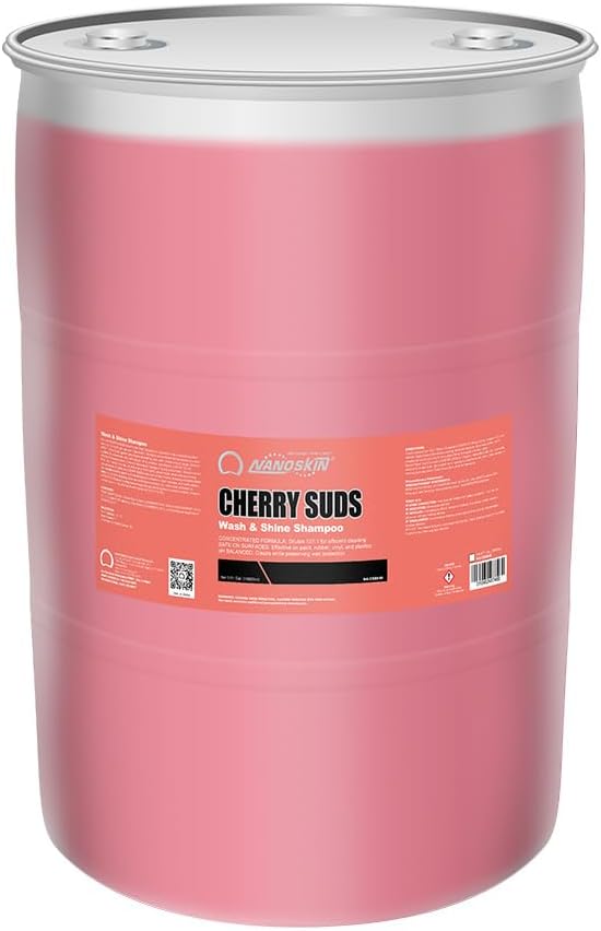CHERRY SUDS Foaming Car Wash Shampoo 30 Gallons- Works with Foam Cannon, Foam Gun, Bucket Washes, Car Soap for Pressure Washer | Safe for Cars Trucks, Motorcycles, RVs & More | Cherry Scented