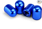 4PCS Car Tire Valve Stem Caps, Air Caps Cover, Universal for Cars, SUVs, Bike, Trucks and Motorcycles, Car Wheel & Tire Exterior Accessories-Deep Blue