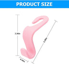 4PCS Car Back Seat Headrest Hooks, Rear Car Seat Storage Headrest Hanger Holder Hooks Organizer, Universal Auto Interior Accessories for Bag Purse Handbag Cloth Coats Grocery (Light Pink)