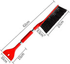 Snow Brush for Car, Ice Scrapers Adjustable Head Ergonomic Grip 2 in 1 Design Lightweight Portable Multifunctional Windshield Scraper, Winter Car Ice Kit for Cars Trucks Red