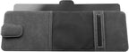 Car Sun Visor Extender Organizer, Visor Sun Blocker Extension with Magnetic Sunglasses Holder & Ticket Pouch, Multifunctional Auto Sunshade Storage Holder, Universal for Vehicles (Dark Gray)