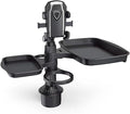 5 in 1 Car Cup Holder Expander with Phone Holder & 2 Food Table Tray & 2 Cup Holder for Drink/Snacks/Humburgers
