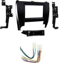Single DIN Double DIN Car Stereo Radio ISO DIN Installation Mounting Dash Kit Compatible with Toyota Camry (Dash Kit Combo (Harness + Adapter) 2015 2016 2017