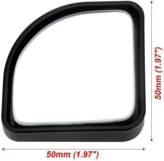 x Blind Spot Mirror, 2'' Black Fan HD Glass Convex Adjustable Wide Angle Rear View Mirror,Universal For Car SUVs Truck Motorcycle (2pcs)