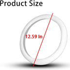 Car Silicone Steering Wheel Cover, Soft Anti-Slip Auto Steering Wheel Protector Fit 14 Inch, Universal Vehicle Interior Accessories for Cars, SUVs, Trucks, and Vans (White)