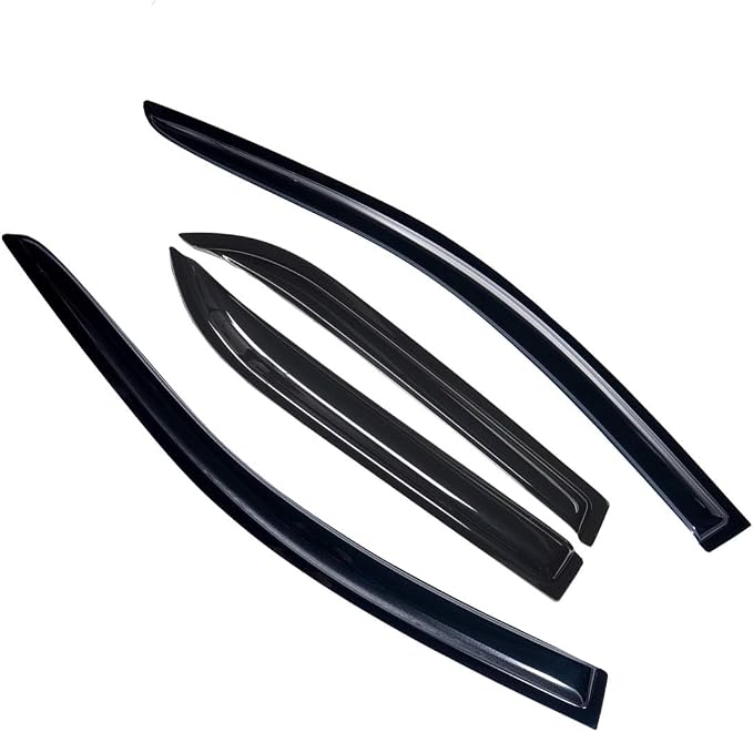 Extra Durable Outside-Mount Auto Vent Window Visor, Fits 2011-2023 Chrysler 300, UV Protection Rain Guard, Original Wind Deflector, No-Drill Easy Install, Dark Smoke, 4-Pcs