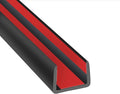 Rubber Edge Trim, Flexible Self Adhesive U Shaped Peel and Stick Edge Banding, 1/2"(12mm) Wide U Channel Edge Protector, Baby Proof Edge Guards for Woods, Plywood, Furniture, 20Ft, Black