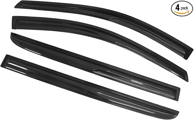 Tape On Window Visors Fits for 2005-2010 Honda Odyssey, Side Auto Window Wind Deflectors, Ventshade, Rain Guards for Cars/Trucks