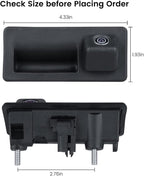 HD 720P Vehicle Backup Camera for Audi A4L A5 A3 Q3 Q5 RS6 for VW Passat Tiguan Jetta Sharan Touareg Lavida Skoda, Car Rear View Trunk Handle Camera