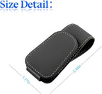 Sunglasses Holder for Car Sun Visor, Vehicle Magnetic Leather Eyeglass Hanger, Sun Glasses Mount Clip on Visors, Ticket Card Cash Organizer, Auto Interior Accessories (Black, 1 PCS)