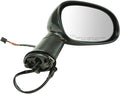 Passenger Side Mirror Assembly Electric Adjustment Heated No Memory Black Compatible with 2015-2019 Dodge Challenger CH1321396