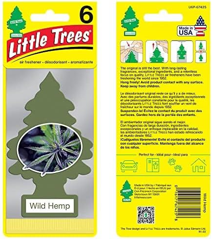 Air Fresheners Car Air Freshener. Hanging Tree Provides Long Lasting Scent for Auto or Home. Wild Hemp, 24 Air Fresheners