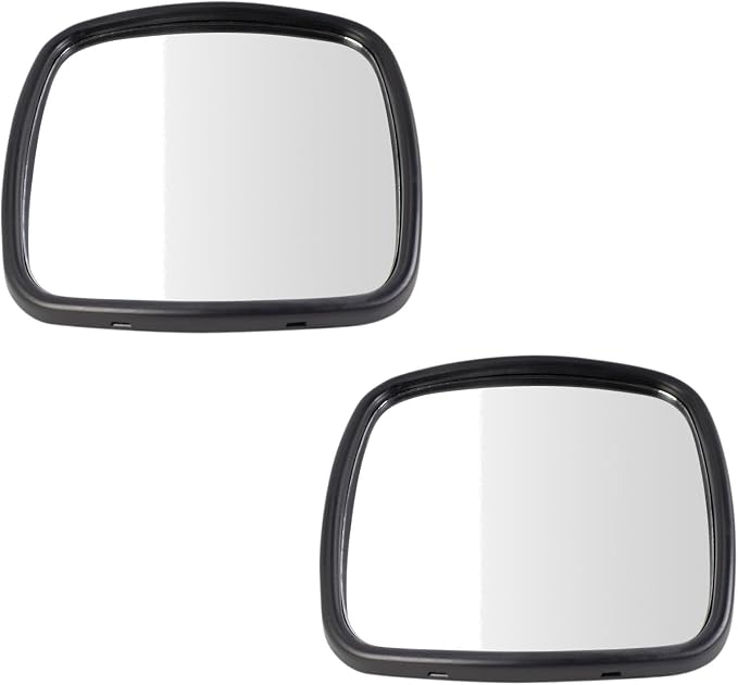 Driver & Passenger Side Mirror Set without Heat with Black Housing Compatible with 2002-2006 Freightliner M2 100 2002-2014 M2 106 2003-2014 M2 112