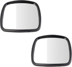 Driver & Passenger Side Mirror Set without Heat with Black Housing Compatible with 2002-2006 Freightliner M2 100 2002-2014 M2 106 2003-2014 M2 112