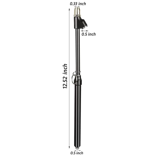 Heavy Duty Straight-on Dual Head Air Pressure Gauge, Extended Tube Construction for General Applications(10-150PSI)