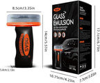 Car Windshield Cleaner & Glass Oil Film Remover, Car Glass Cleaner with Brush, Removes Oil, Grease & Fog, wiper residue, Anti-Fog Glass Emulsion Cleaner for Clear Driving Visibility