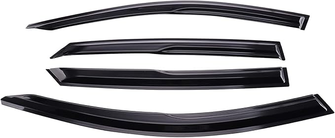 Tape-On Window Visors Deflectors Rain Guards 4 Piece Set ‎Compatible with 2006-2011 Honda Civic 94944